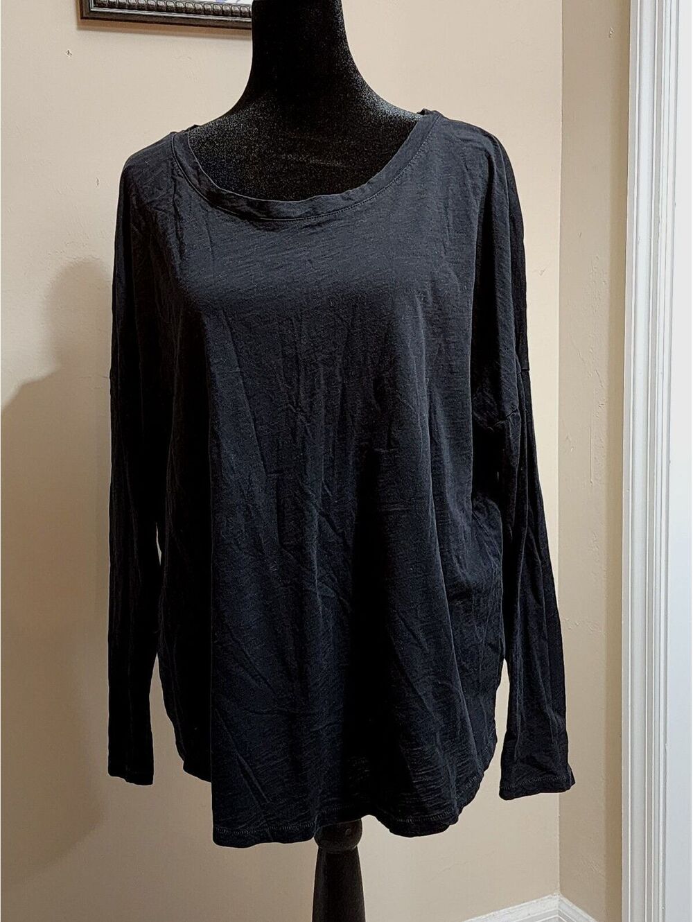 Barefoot Dreams Malibu Collection Black Long Sleeve Shirt Size 1X